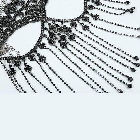 NWT Sparkling Swarovski Bling Crystal Rhinestone Mask Halloween Costume … - Picture 10 of 10